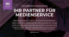 Desktop Screenshot of pro-medien-produktion.de
